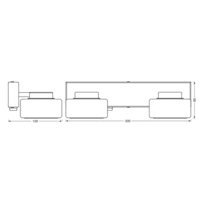 LEDVANCE LEDVANCE LED nástěnné svítidlo Orbis Flame, 2 světla, černé, IP44