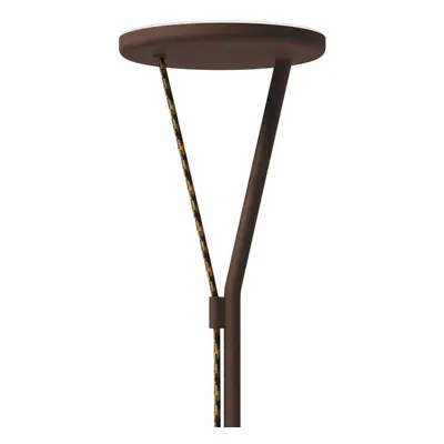 Fabbian Fabbian LED stojací lampa Rio, corten, stmívatelná, 3 000K, kovová