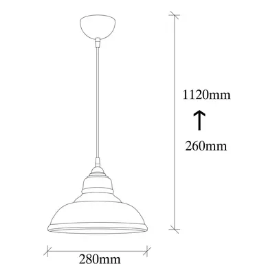 Opviq Závěsné svítidlo Dilberay 327-S 1-light jantarové/černé sklo Ø 28 cm