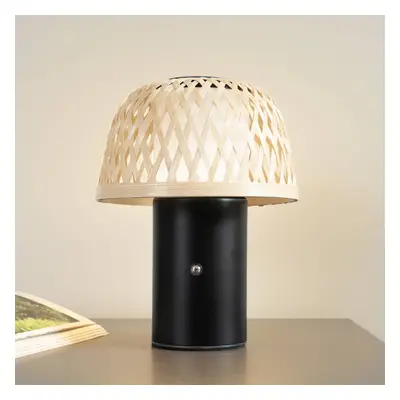 Lindby Nabíjecí stolní lampa Lindby LED Nifelia, bambus, CCT, stmívatelná