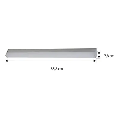 Lindby LED koupelnové a zrcadlové svítidlo Philippa, hranaté, 88 cm, hliník