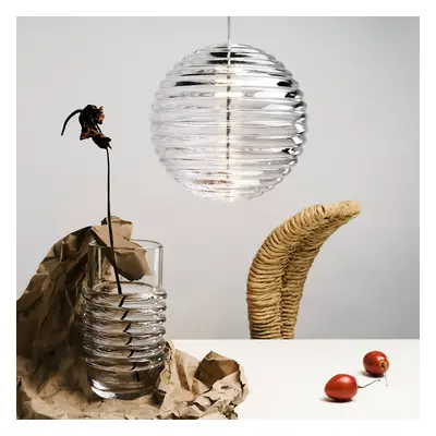 Tom Dixon Tom Dixon Závěsná lampa LED Press Sphere, čiré sklo Ø 30 cm 927