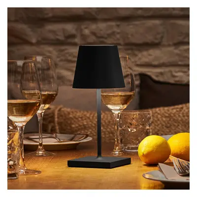 Sigor Nuindie mini LED dobíjecí stolní lampa, USB-C, černá, IP54, stm.