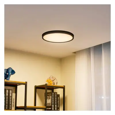 Lindby Lindby LED stropní svítidlo Pravin, Ø 40 cm, CCT, černé