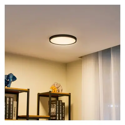 Lindby Lindby LED stropní svítidlo Pravin, Ø 30 cm, CCT, černé