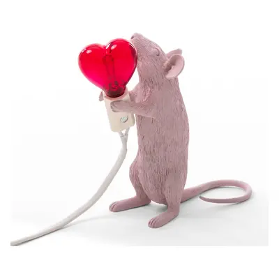 SELETTI LED stolní lampa Mouse Lamp USB Valentine bílá