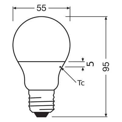 OSRAM OSRAM LED Classic Star, matná, E27, 4,9 W, 2 700 K, 470 lm