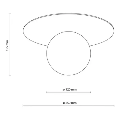 TK Lighting Stropní lampa Pixie, růžová, Ø 25 cm, ocel/plast