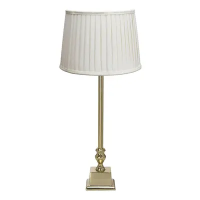 PR Home PR Home stolní lampa Linné Sofia Plissé 66 cm bílé/zlaté plátno