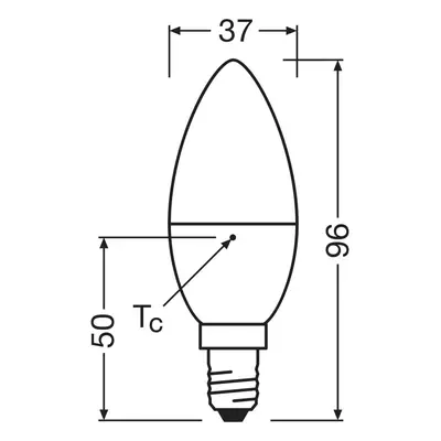 OSRAM OSRAM LED žárovka svíčka opál E14 4,9W 827 3-pack