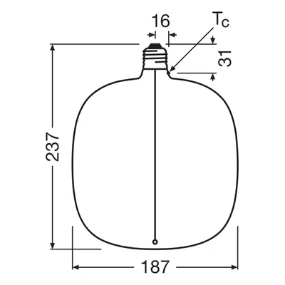 OSRAM OSRAM LED Vintage Big Oval E27 4,8W 818 žárovka kouřová tlumená