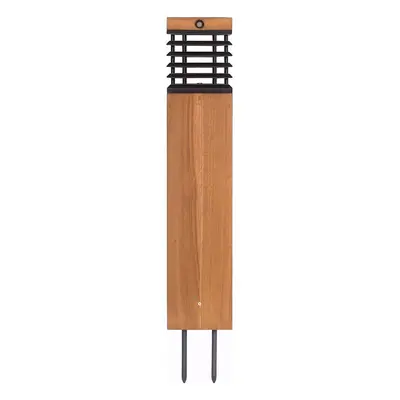 Les Jardins Les Jardins LED solární osvětlení Tekura, teak/šedá, 75 cm