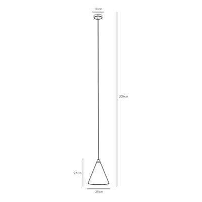 ALDEX Závěsné světlo Shape, kouřově modrá, kov, Ø 24 cm, kužel, E27