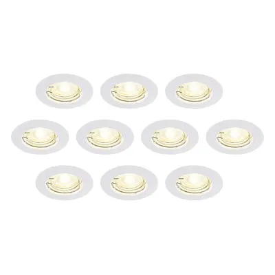 ELC ELC Dakarra podhledový Downlight 10ks, GU10, bílá