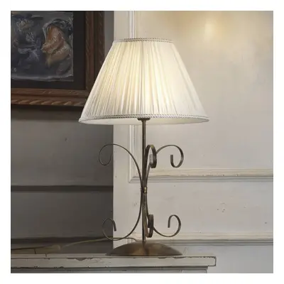 ONLI Grande Odino stolní lampa, 1 světlo, bronzová barva, textil