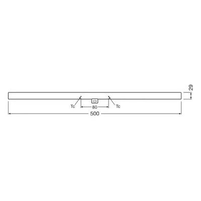 OSRAM Řadová LED žárovka OSRAM S14d 4,7W trubice 2 700K 50cm matná stmívaná