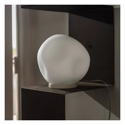 Foscarini Stolní lampa Foscarini Hoba Midi, Ø 19 cm, stmívatelná, sklo