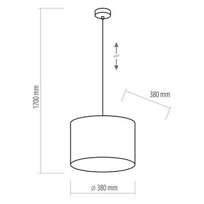 TK Lighting Závěsné svítidlo Tercino stínidlo oranžové Ø 38 cm