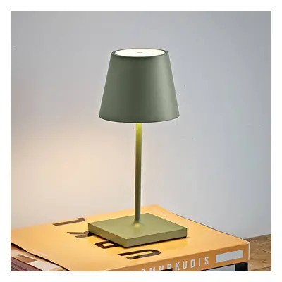 Sigor Nuindie mini LED dobíjecí stolní lampa, USB-C, šalvějově zelená, stmívatelná