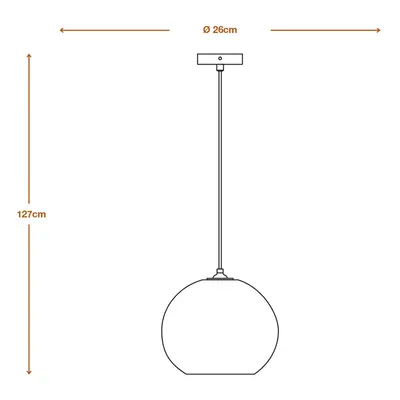 LEDVANCE LEDVANCE závěsné světlo Koule, Ø 26 cm, hnědá, vlnitá lepenka, E27