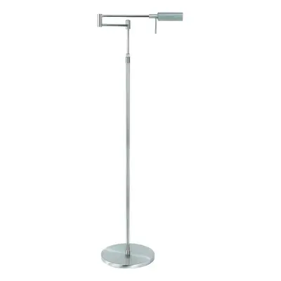 HighLight Stojací lampa LED New Bari, nikl, výška 139 cm, kov, stmívač