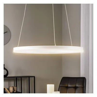 Arcchio Závěsné svítidlo Arcchio LED Albiona, bílé, 1 kruh, Ø 60 cm