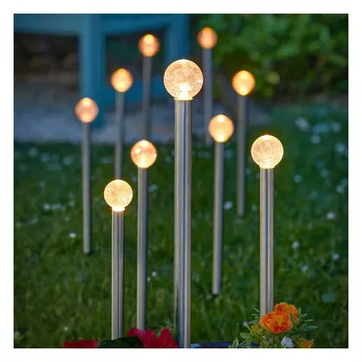 SMART GARDEN LED solární zemní hrot GlowBall, sada 10 kusů, 44 cm