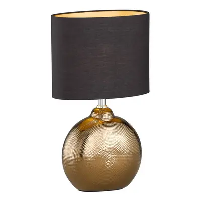 FISCHER & HONSEL Stolní lampa Foro, bronz/černá, výška 39 cm