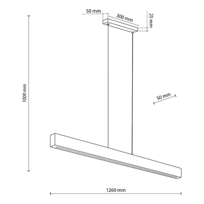 TK Lighting Dřevěné závěsné svítidlo LED Teo, borovice, 126 cm, dotykový stmívač