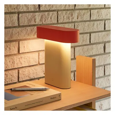 Hübsch HÜBSCH LED stolní lampa Sleek, světle zelená/červená, železo, PC