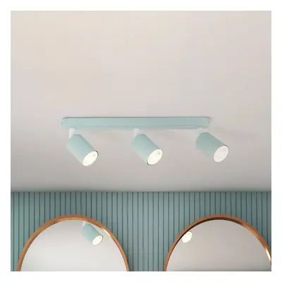 TK Lighting Stropní bodové svítidlo Livia, mátově zelené, 52 cm, 3 světla, kov, GU10