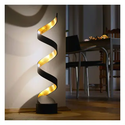 Eco-Light LED stolní lampa helix, výška 66 cm, černá zlatá