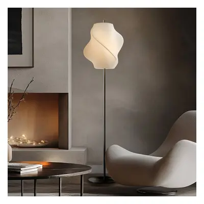 Lucande Stojací lampa Lucande Tovina, textil, bílá, výška 165 cm