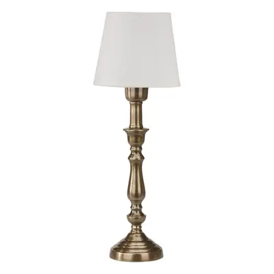 PR Home PR Home Stolní lampa Therese Mia, 43 cm, bílá/mosaz, len