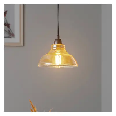 Opviq Závěsné svítidlo Dilberay 321-S 1-light jantarové/černé sklo Ø 20 cm