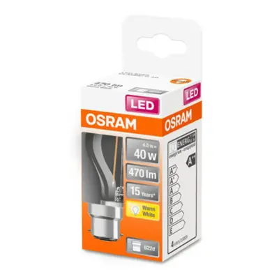 OSRAM Kapková LED žárovka OSRAM B22d 4W 2 700K čirá