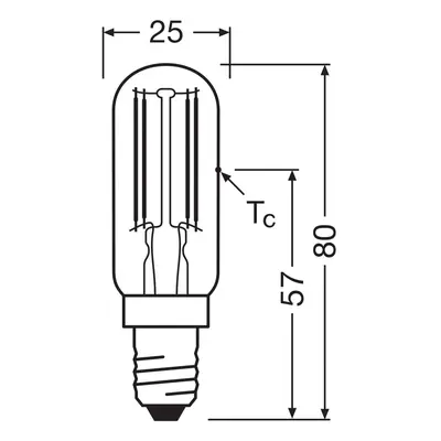 OSRAM OSRAM LED žárovka Special T E14 6,5W Filament 827 čirá