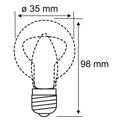 Paulmann LED žárovka svíčka E14 2,6W 2 500K zlatá kroucená