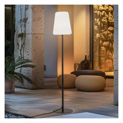 Euluna Stojací lampa na terasu, IP44, grafitová/bílá, výška 148 cm