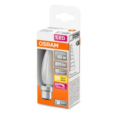 OSRAM LED svíčka B22d 5W 2 700K matná stmívatelná