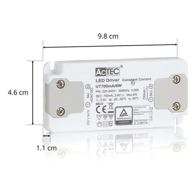 AcTEC AcTEC Slim LED ovladač CC 700mA, 6W