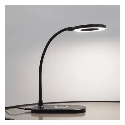 Lindby Stolní LED lampa Lindby Siona černá CCT stmívatelná nabíjecí stanice