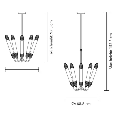 UMAGE Závěsné svítidlo UMAGE Lemon Squeeze long, ocel, Ø 85,6 cm