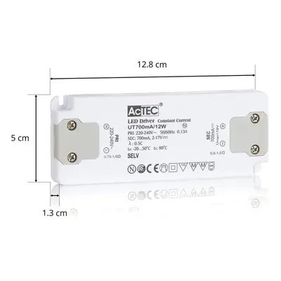 AcTEC AcTEC Slim LED ovladač CC 700mA, 12W