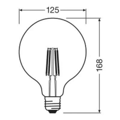 OSRAM OSRAM LED žárovka Globe G125 E27 7,2W Filament 2 700K