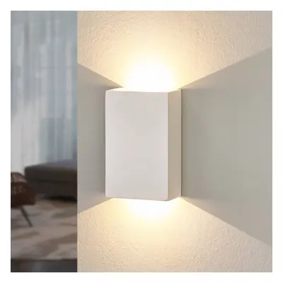 Lindby LED nástěnné světlo Fabiola ze sádry výška 16 cm