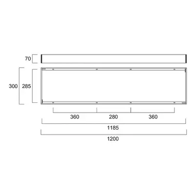 Sylvania Sada montážních rámů Sylvania pro panely LED, 120 x 30 cm