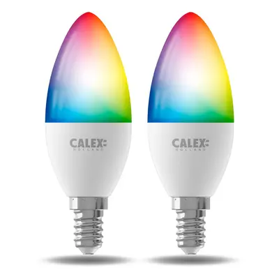 Calex Calex Smart LED svíčka E14 B35 4,9W CCT RGB sada 2 ks