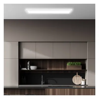 Briloner LED stropní svítidlo Tava A, 98x20 cm, plast, bílá