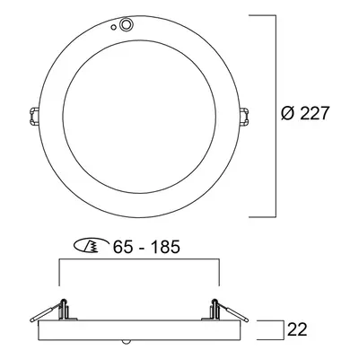 Sylvania Sylvania Start 5v1 LED stropní svítidlo zapuštěné/povrchové PIR